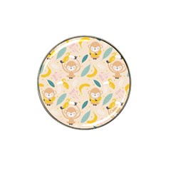 Cute-monkey-banana-seamless-pattern-background Hat Clip Ball Marker