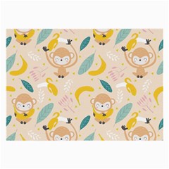 Cute-monkey-banana-seamless-pattern-background Large Glasses Cloth