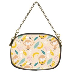 Cute-monkey-banana-seamless-pattern-background Chain Purse (two Sides)