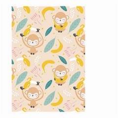 Cute-monkey-banana-seamless-pattern-background Small Garden Flag (two Sides)