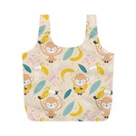 Cute-monkey-banana-seamless-pattern-background Full Print Recycle Bag (M) Front