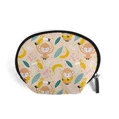 Cute-monkey-banana-seamless-pattern-background Accessory Pouch (small)