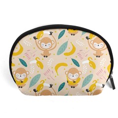 Cute-monkey-banana-seamless-pattern-background Accessory Pouch (large)