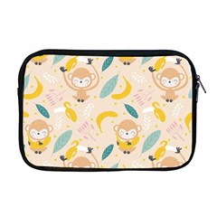 Cute-monkey-banana-seamless-pattern-background Apple Macbook Pro 17  Zipper Case