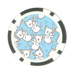 Seamless-little-cat-dragonfly-pattern Poker Chip Card Guard by Jancukart