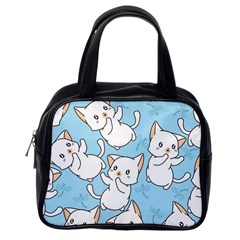 Seamless-little-cat-dragonfly-pattern Classic Handbag (one Side)