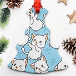 Seamless-little-cat-dragonfly-pattern Christmas Tree Ornament (Two Sides) Back