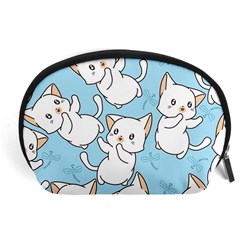 Seamless-little-cat-dragonfly-pattern Accessory Pouch (large)