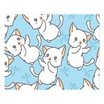 Seamless-little-cat-dragonfly-pattern Double Sided Flano Blanket (Large)  80 x60  Blanket Front