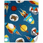 Seamless-pattern-vector-with-spacecraft-funny-animals-astronaut Canvas 16  x 20  15.75 x19.29  Canvas - 1