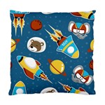 Seamless-pattern-vector-with-spacecraft-funny-animals-astronaut Standard Cushion Case (Two Sides) Front