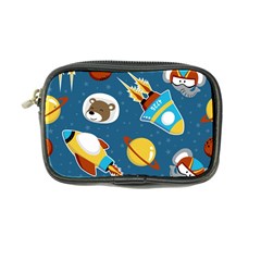 Seamless-pattern-vector-with-spacecraft-funny-animals-astronaut Coin Purse by Jancukart