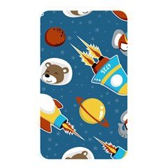 Seamless-pattern-vector-with-spacecraft-funny-animals-astronaut Memory Card Reader (rectangular)