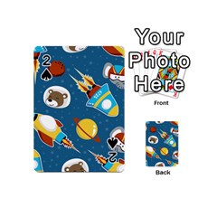 Seamless-pattern-vector-with-spacecraft-funny-animals-astronaut Playing Cards 54 Designs (mini)