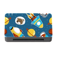 Seamless-pattern-vector-with-spacecraft-funny-animals-astronaut Memory Card Reader With Cf