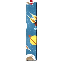 Seamless-pattern-vector-with-spacecraft-funny-animals-astronaut Large Book Marks by Jancukart