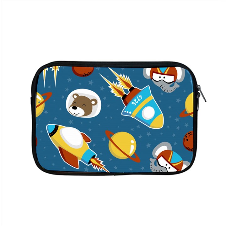 Seamless-pattern-vector-with-spacecraft-funny-animals-astronaut Apple MacBook Pro 15  Zipper Case