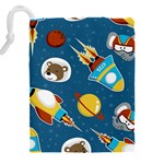 Seamless-pattern-vector-with-spacecraft-funny-animals-astronaut Drawstring Pouch (4XL) Back