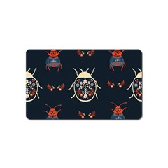 Floral-bugs-seamless-pattern Magnet (name Card)