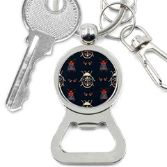 Floral-bugs-seamless-pattern Bottle Opener Key Chain