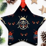 Floral-bugs-seamless-pattern Star Ornament (Two Sides) Back