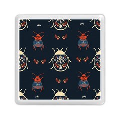 Floral-bugs-seamless-pattern Memory Card Reader (square)