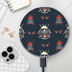 Floral-bugs-seamless-pattern Wireless Charger by Jancukart