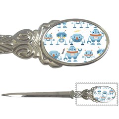 Seamless Pattern With Funny Robot Cartoon Letter Opener