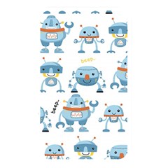 Seamless Pattern With Funny Robot Cartoon Memory Card Reader (rectangular)