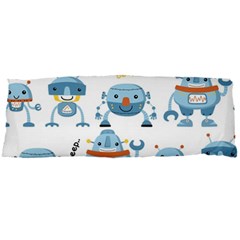 Seamless Pattern With Funny Robot Cartoon Body Pillow Case Dakimakura (two Sides)