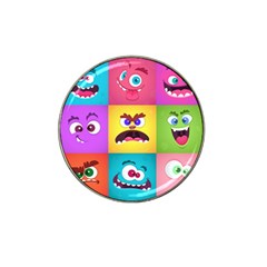 Monsters Emotions Scary Faces Masks With Mouth Eyes Aliens Monsters Emoticon Set Hat Clip Ball Marker (4 Pack)