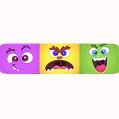 Monsters Emotions Scary Faces Masks With Mouth Eyes Aliens Monsters Emoticon Set Large Bar Mats by Jancukart