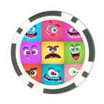 Monsters Emotions Scary Faces Masks With Mouth Eyes Aliens Monsters Emoticon Set Poker Chip Card Guard (10 pack) Front