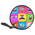 Monsters Emotions Scary Faces Masks With Mouth Eyes Aliens Monsters Emoticon Set Classic 20-CD Wallets Front