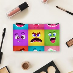 Monsters Emotions Scary Faces Masks With Mouth Eyes Aliens Monsters Emoticon Set Cosmetic Bag (small)