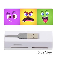 Monsters Emotions Scary Faces Masks With Mouth Eyes Aliens Monsters Emoticon Set Memory Card Reader (stick) by Jancukart