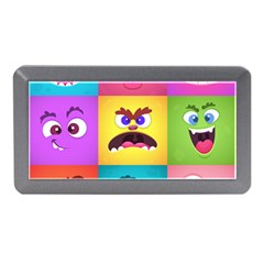 Monsters Emotions Scary Faces Masks With Mouth Eyes Aliens Monsters Emoticon Set Memory Card Reader (mini) by Jancukart