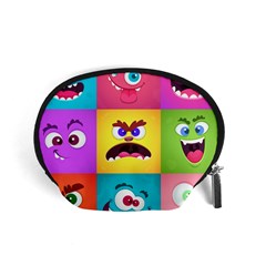 Monsters Emotions Scary Faces Masks With Mouth Eyes Aliens Monsters Emoticon Set Accessory Pouch (small)