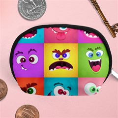 Monsters Emotions Scary Faces Masks With Mouth Eyes Aliens Monsters Emoticon Set Accessory Pouch (medium) by Jancukart