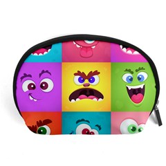 Monsters Emotions Scary Faces Masks With Mouth Eyes Aliens Monsters Emoticon Set Accessory Pouch (large)