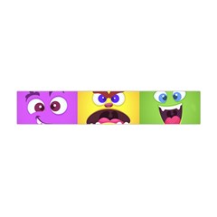 Monsters Emotions Scary Faces Masks With Mouth Eyes Aliens Monsters Emoticon Set Flano Scarf (mini) by Jancukart