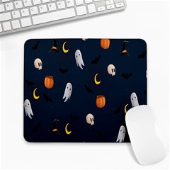 Halloween Ghost Pumpkin Bat Skull Large Mousepads by artworkshop