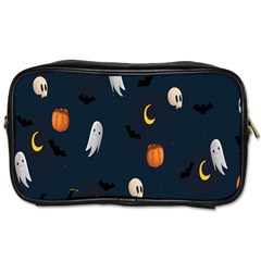 Halloween Ghost Pumpkin Bat Skull Toiletries Bag (two Sides) by artworkshop