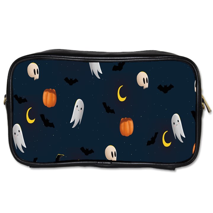 Halloween Ghost Pumpkin Bat Skull Toiletries Bag (Two Sides)