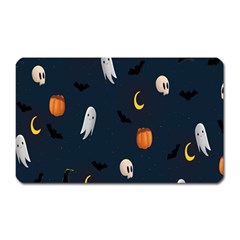 Halloween Ghost Pumpkin Bat Skull Magnet (rectangular) by artworkshop