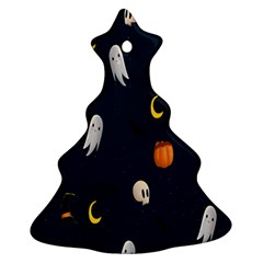 Halloween Ghost Pumpkin Bat Skull Christmas Tree Ornament (two Sides)