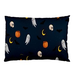 Halloween Ghost Pumpkin Bat Skull Pillow Case (two Sides) by artworkshop