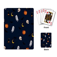 Halloween Ghost Pumpkin Bat Skull Playing Cards Single Design (rectangle) by artworkshop