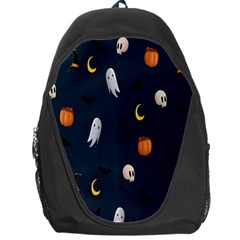 Halloween Ghost Pumpkin Bat Skull Backpack Bag by artworkshop