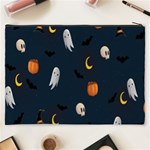 Halloween Ghost Pumpkin Bat Skull Cosmetic Bag (XXXL) Back